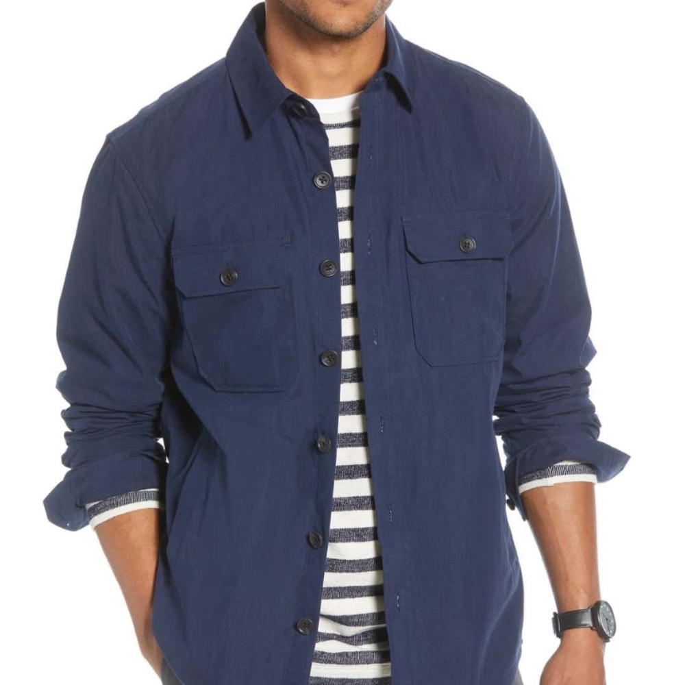 1901 NWT Ripstop Shirt Jacket in Navy Size Medium